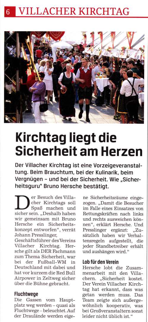 Kärnten Journal / Kärnten Journal Bericht Sicherheit Villacher Kirchtag 2011 / Zum Vergrößern auf das Bild klicken
