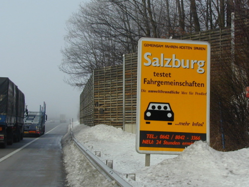 A1 Hinweis Fahrgemeinschaften Salzburg