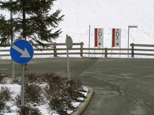 Zonenwegweisung in Solden (Tirol) / Zum Vergrößern auf das Bild klicken