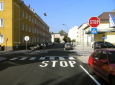 STOP-Markierung Mozartstr Amstetten / Zum Vergrößern auf das Bild klicken